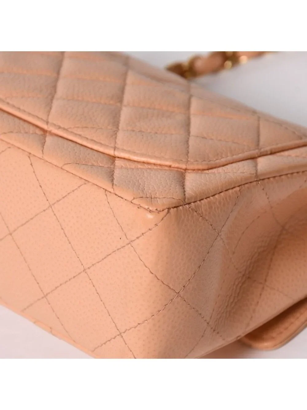 Chanel Mini Quilted 17 S Flap S Chain Shoulder Bag CC Logo Caviar Leather